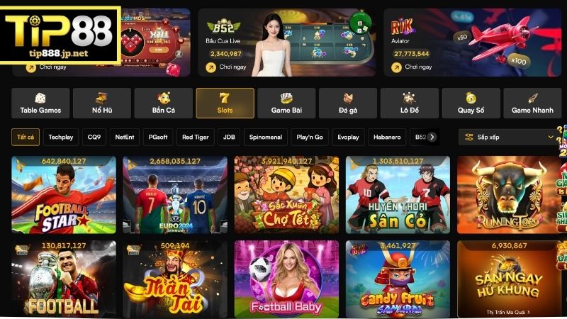 Game Slots TIP88 – Sảnh Slot Đa Chủ Đề, Hình Ảnh Sống Động Giới thiệu tổng quan game slots TIP88