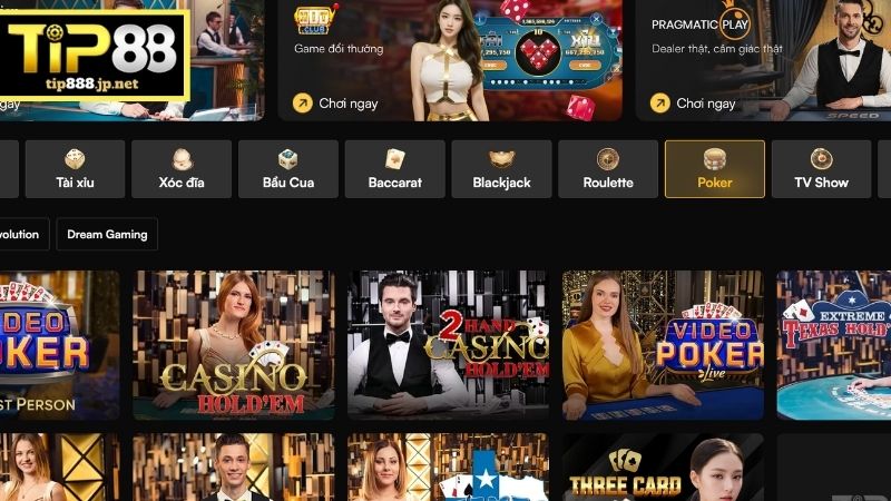 Live Casino TIP88 - Sòng Bài Trực Tuyến Siêu Chân Thực Tìm hiểu sảnh Casino trực tuyến tại nhà cái TIP88