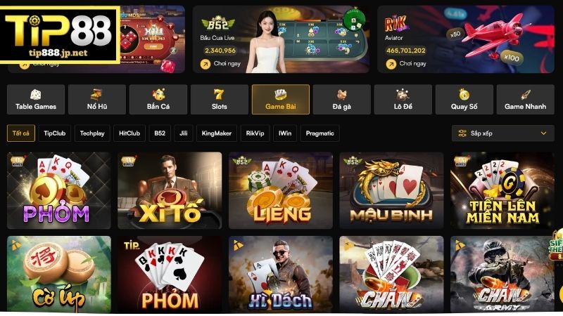 Game Bài TIP88 - Khám Phá Sảnh Bài Online Đầy Cuốn Hút Tìm hiểu sơ lược về sảnh game bài đổi thưởng TIP88
